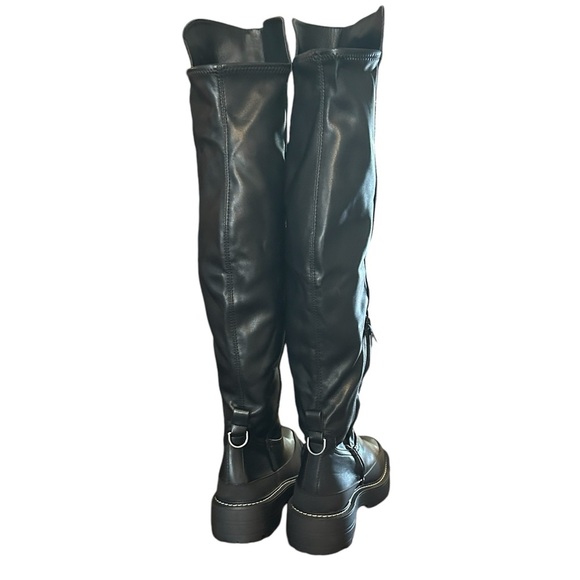 Sam Edelman Boots Lerue Lug Sole Faux Leather High Shaft Over Knee Boot size 8 - Picture 5 of 12